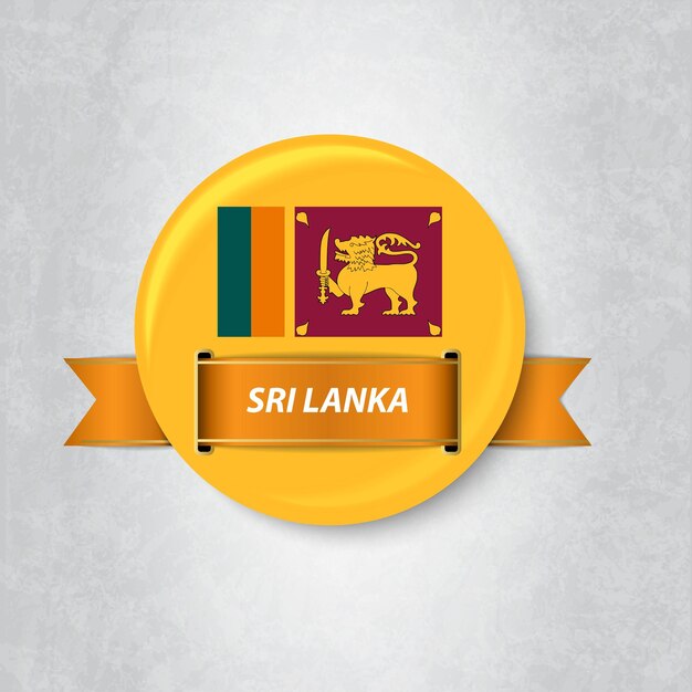 Vector flag of sri lanka in a circle