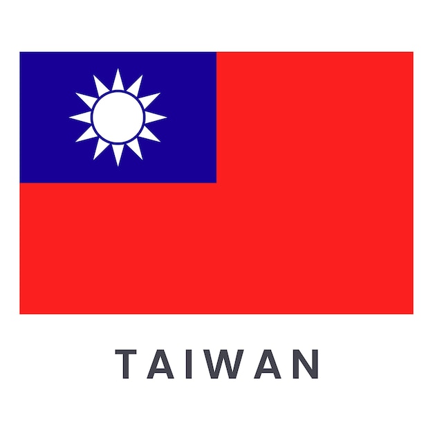 Flag of Taiwan vector illustration isolated on white background