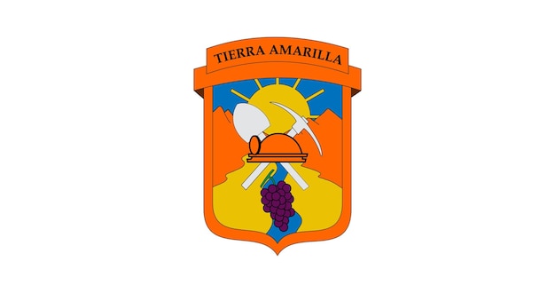 Flag of Tierra Amarilla in Chile vector image