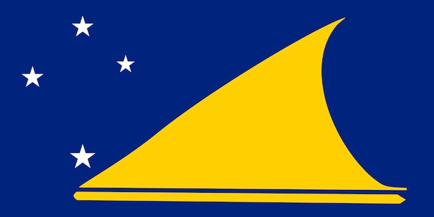 Vector flag of tokelau vector illustration