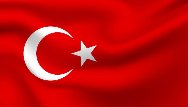 Flag of Turkey background.