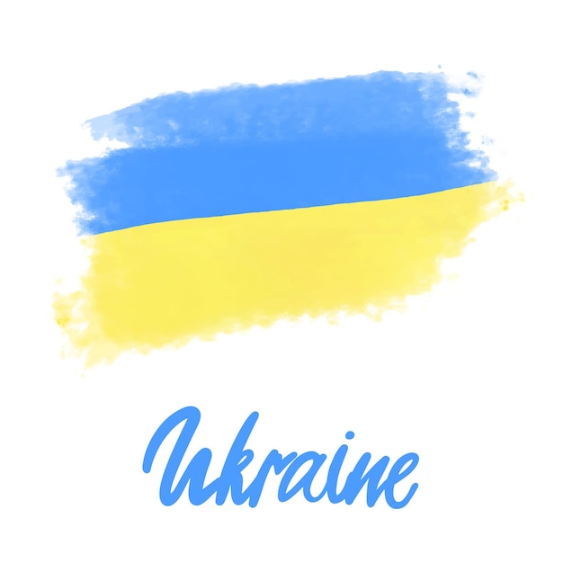 Flag of Ukraine grunge style banner War in Ukraine