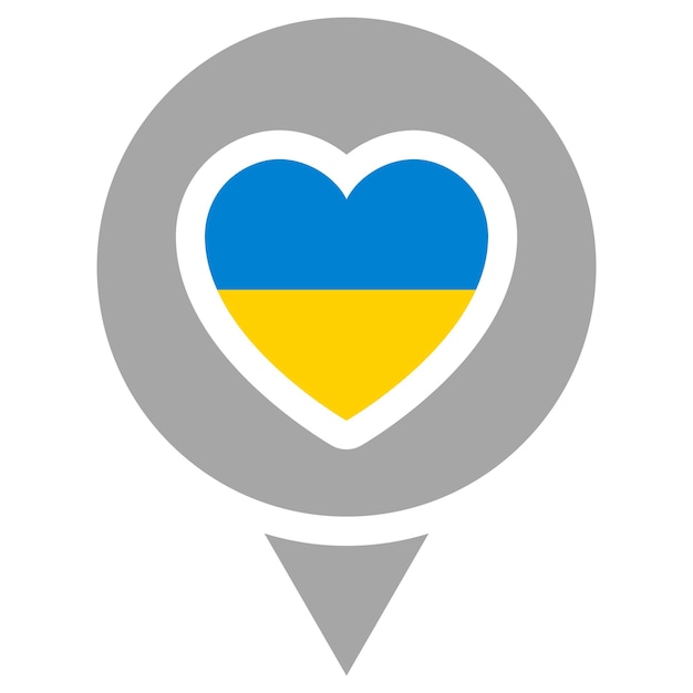 Flag of Ukraine maps pin