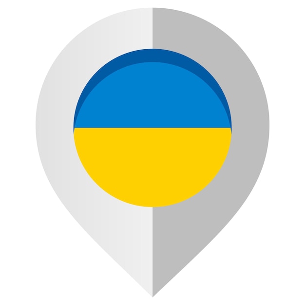 Flag of Ukraine maps pin