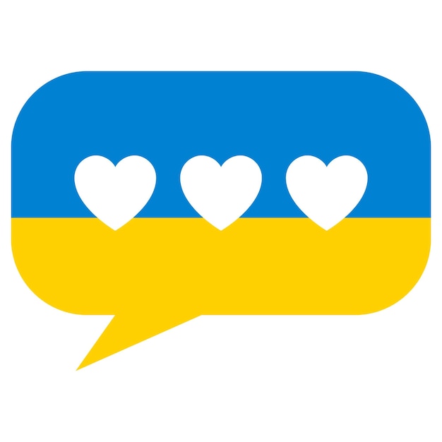 Flag of Ukraine speech bable