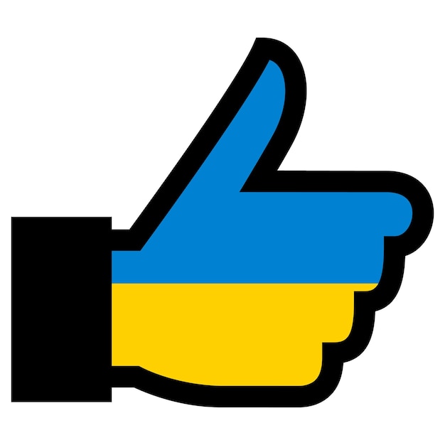 Flag of Ukraine thumbs up icon