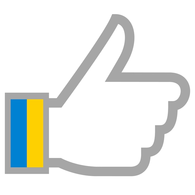 Flag of Ukraine thumbs up icon