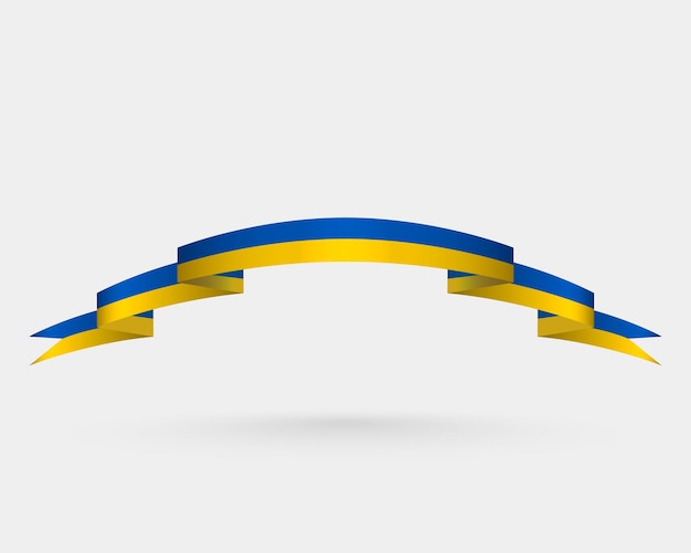 The flag of Ukraine wavy abstract background Vector illustration