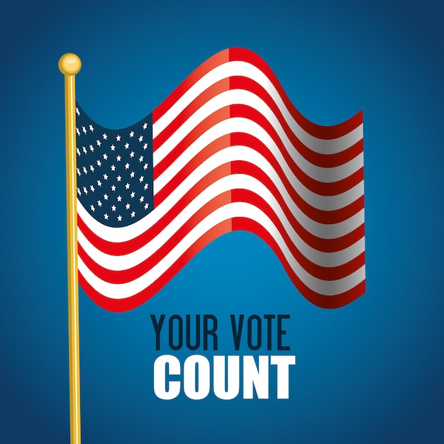 flag usa your vote count graphic