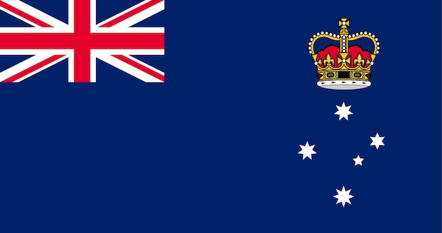 Flag of Victoria Australian State vector image