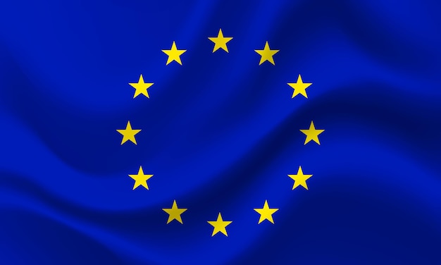 A flag with the stars of the european union.