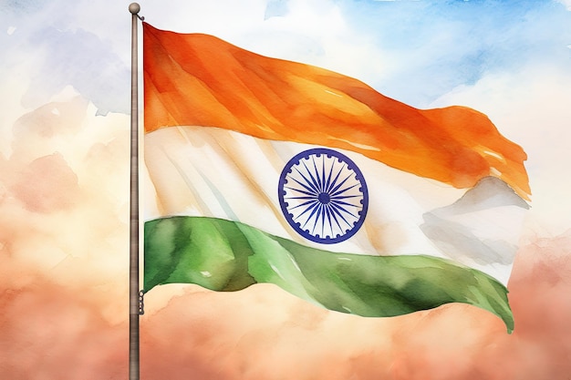 a flag with the word india on it