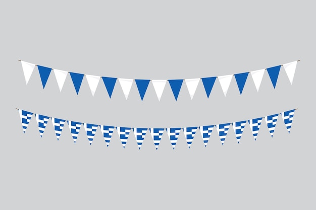 Vector flags isolatedgreece paper bunting flags birthday anniversary celebrate event