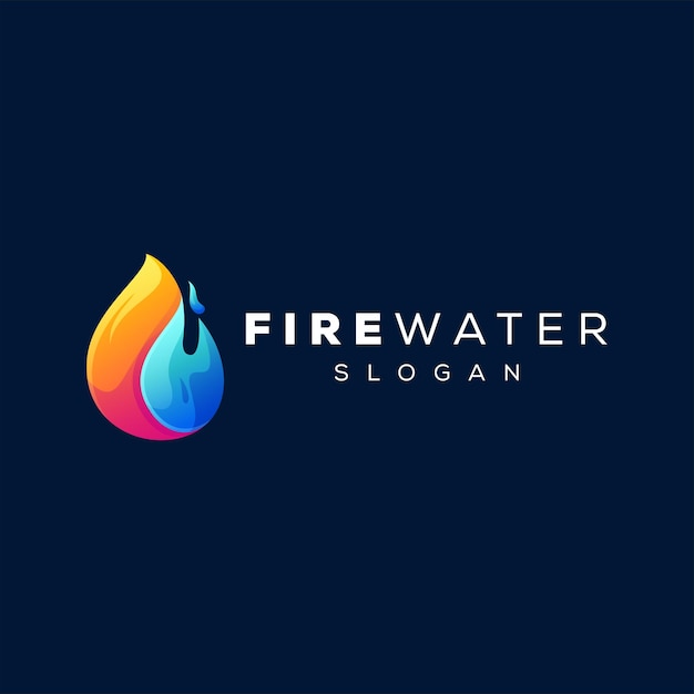 Flame color gradient logo design