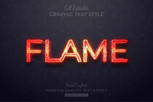 Flame Editable Text Style Effect