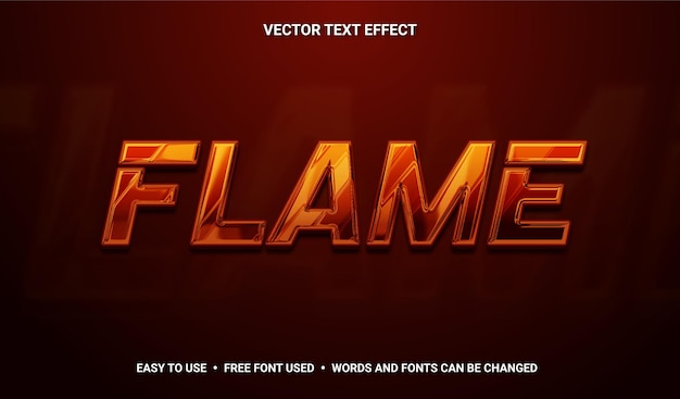 Flame Editable Vector Text Effect