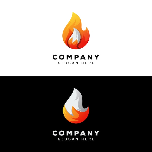 Flame fox logo template