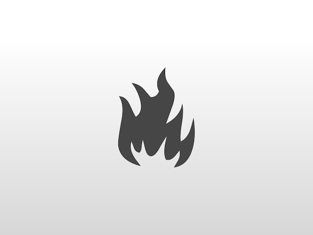 Flame icon Two tongue fire Icon illustration logo vector Flame icon Two tongue fire