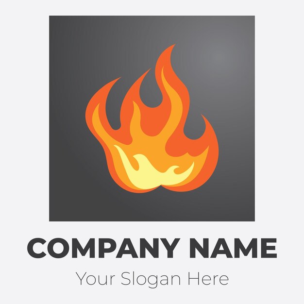 Flame logo design template illustration