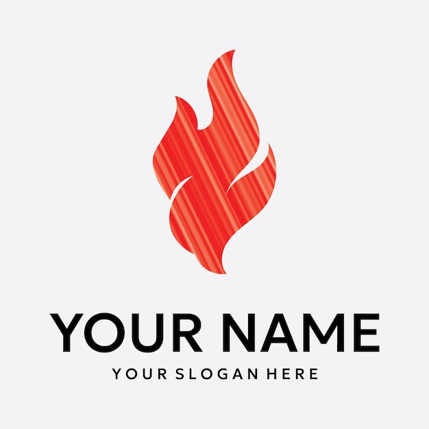 Vector flame logo design template illustration