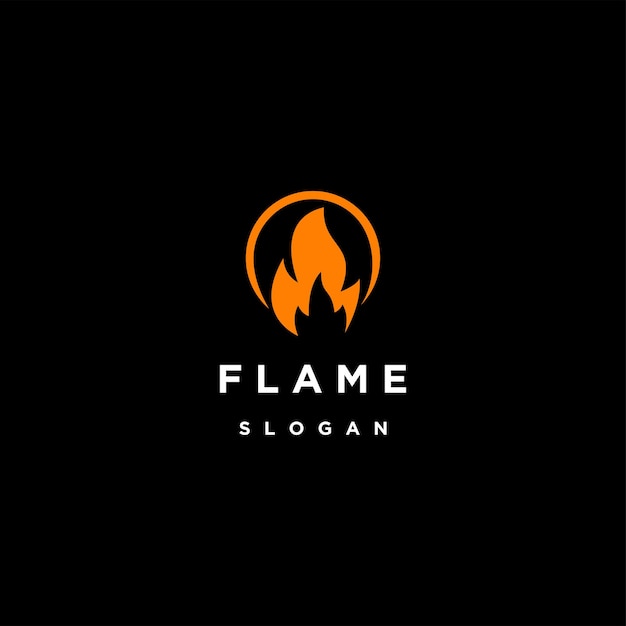 Flame logo icon design template