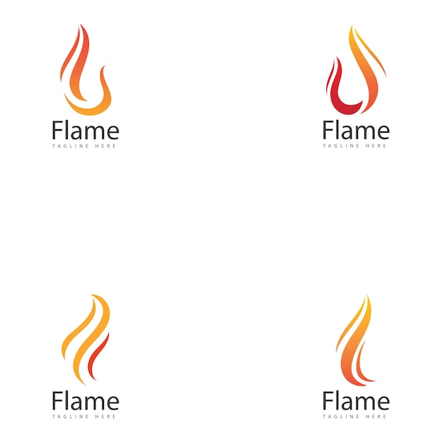 Flame logo Vector template fire logo design icon