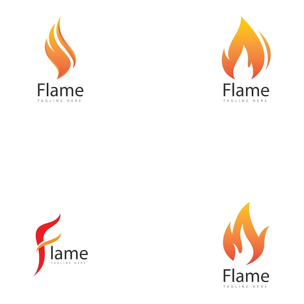 Flame logo Vector template fire logo design icon