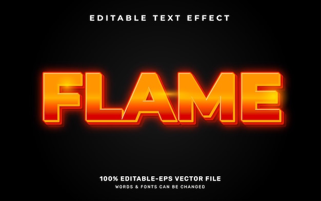 Flame text effect