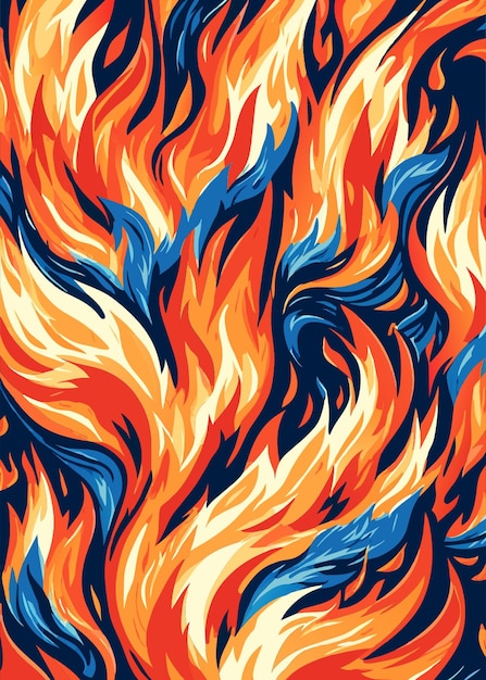 Vector flame texture vector illustration flat 2