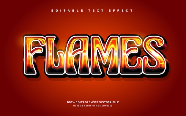 Flames editable text effect template