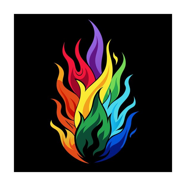 Vector flames vector illustration