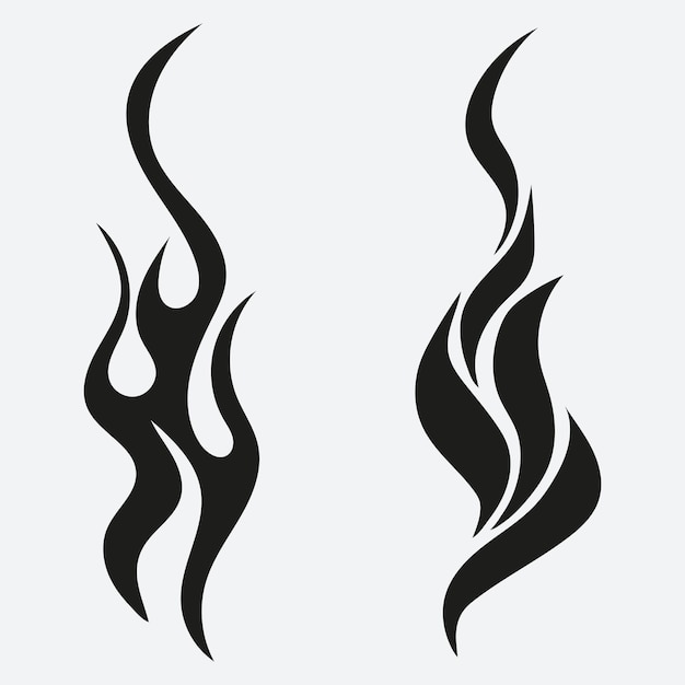 Flames vector image tattoo style car painting