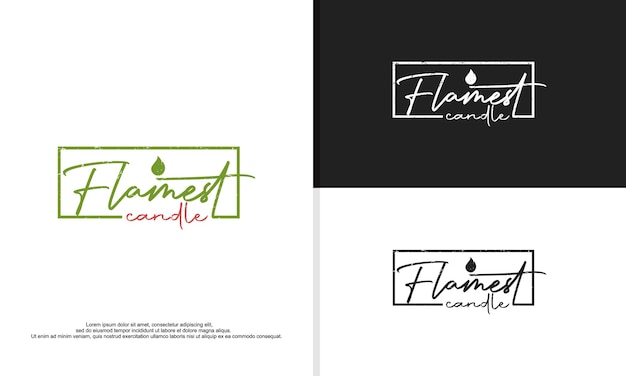 Flamest typo logo design illustration