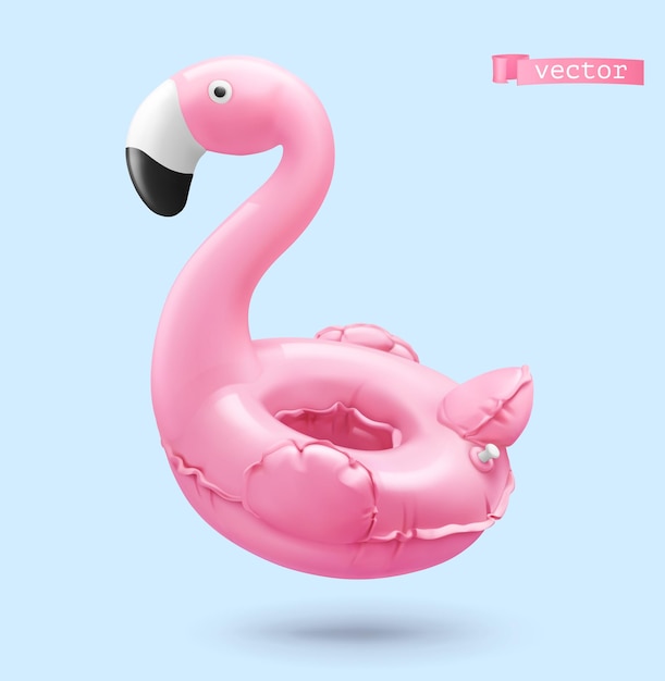 Flamingo in 3d style