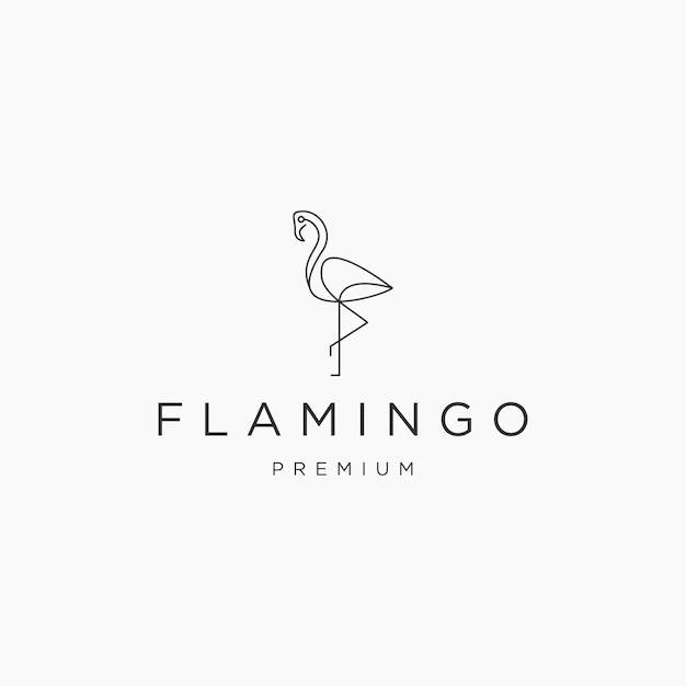 Flamingo logo icon design template flat