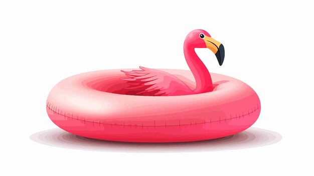 Vector flamingo shape swimming ring vector for summer fun