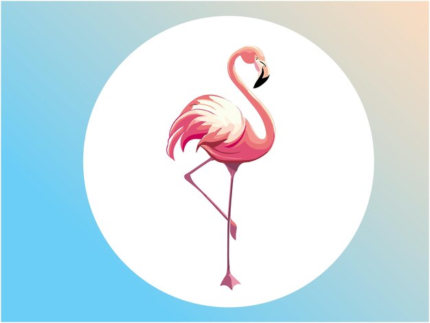 Flamingo vector art bird design