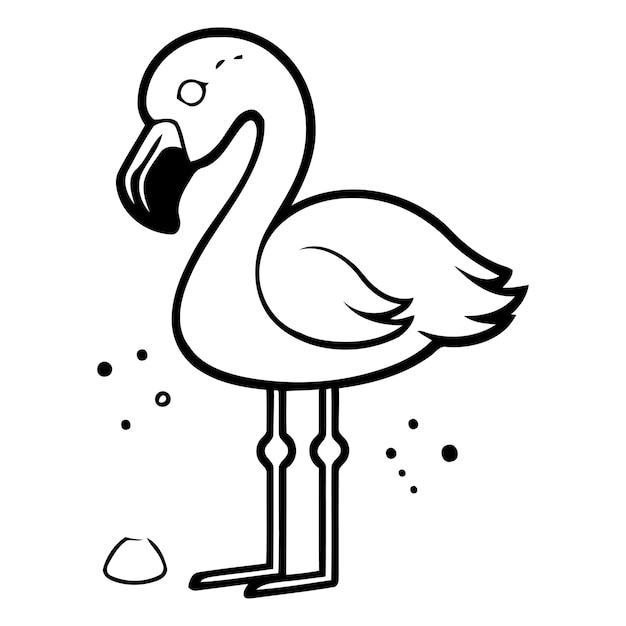 Flamingo vector illustration in cartoon style Flamingo icon