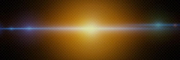 Vector flare and reflection of light on camera lens isolated on transparent background