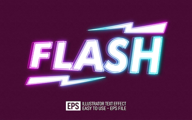 Flash 3d text editable effect template