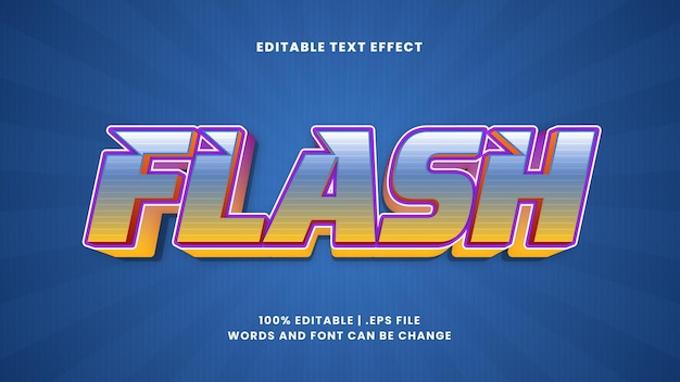 Flash editable text effect in simple and modern text style