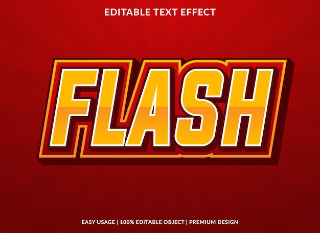 flash editable text effect template with abstract style font use for business logo and brand