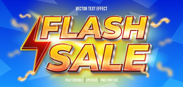 Flash sale 3d editable text effect