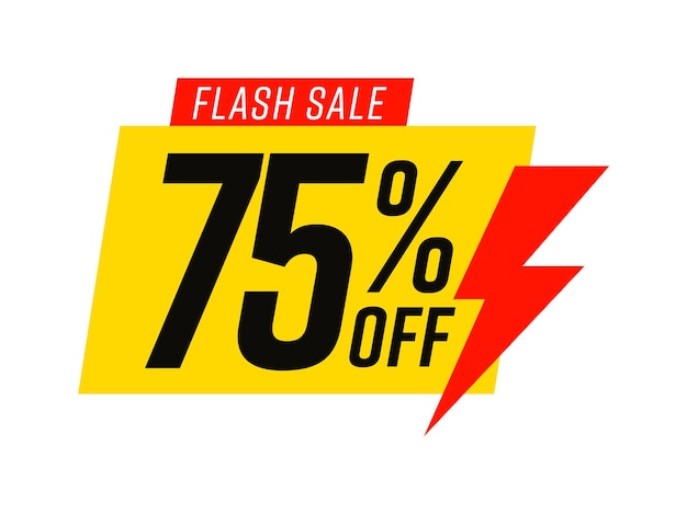 Flash sale 75 percent off business marketing template