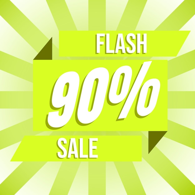 Flash Sale 90 off discount banner Vector 90 off limited time offer super discount promotion special