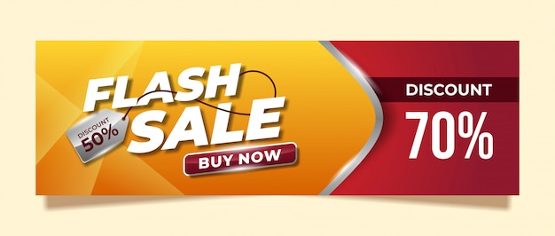 flash sale banner design for promotion