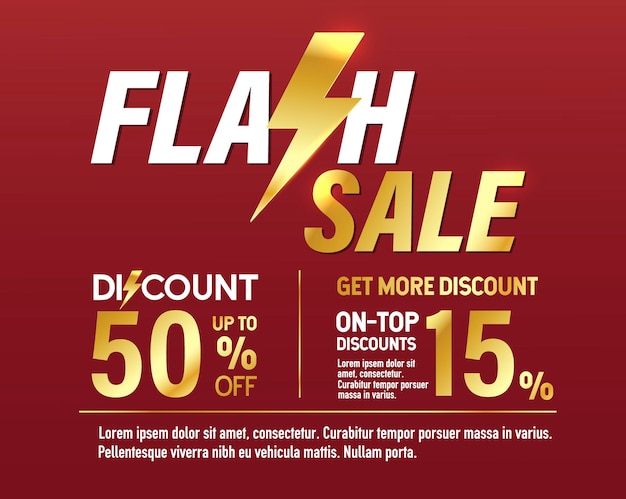 Flash sale banner and discount template