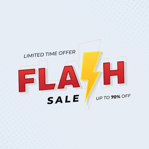 Flash sale banner Premium vector