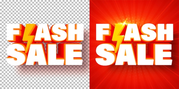 Flash sale banner template design for web or social media