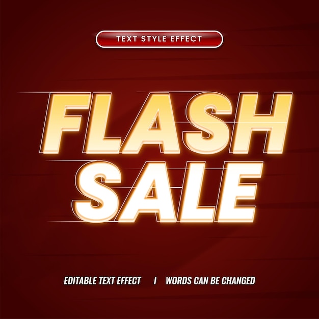 Flash sale bold editable text effect suitable for promotion product Premium Vector